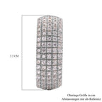 Weiße Zirkon Ohrringe, 925 Silber rhodiniert ca. 0.84 ct