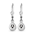 Kanadische Ammolit Ohrringe, 925 Silber platiniert, ca. 1.55 ct
