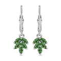 Natürliche Merelani Mint-Granat Ohrringe, 925 Silber platiniert ca. 0.94 ct