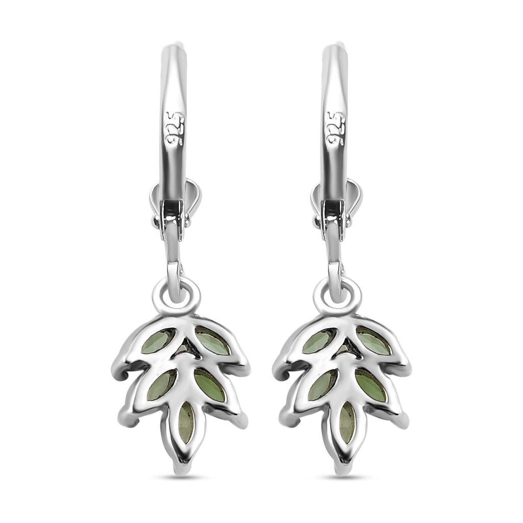 Natürliche Merelani Mint-Granat Ohrringe, 925 Silber platiniert ca. 0.94 ct
