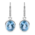 Himmelblaue Topas-Ohrhänger - 9 ct.