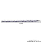Tansanit Armband, ca. 19 cm, 925 Silber platiniert ca. 11.97 ct