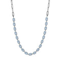 Himmelblaue Topas-Halskette, 45 cm - 10,65 ct.