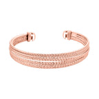 Designer inspirierter Armreif, ca. 19 cm, roséfarben