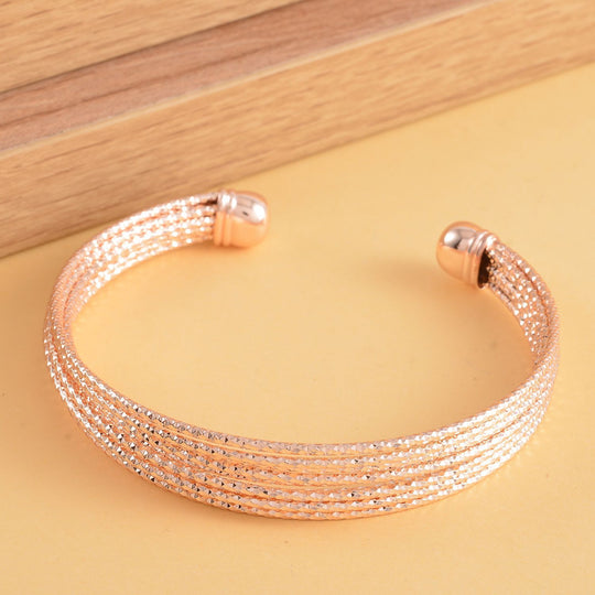 Designer inspirierter Armreif, ca. 19 cm, roséfarben