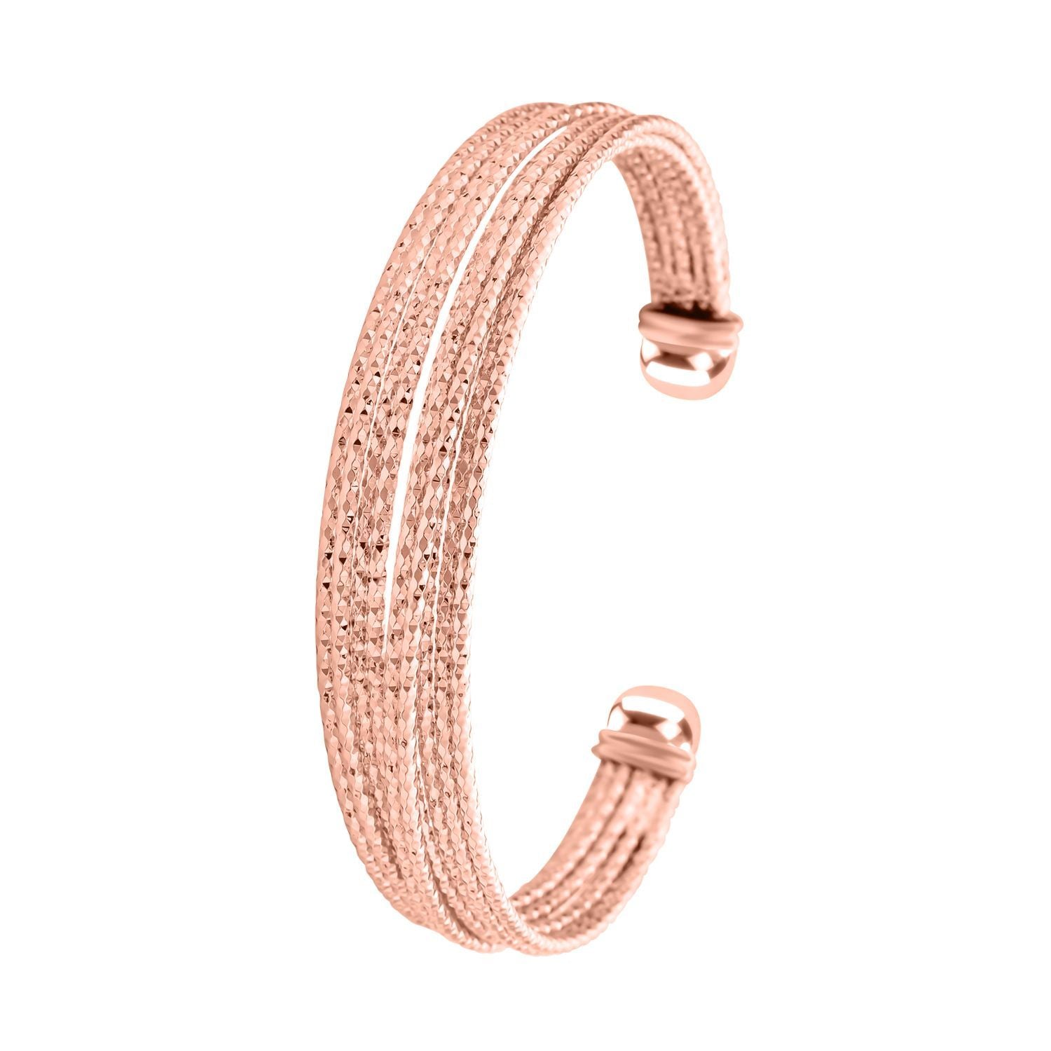 Designer inspirierter Armreif, ca. 19 cm, roséfarben