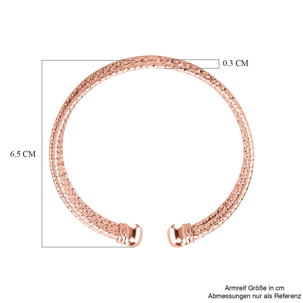 Designer inspirierter Armreif, ca. 19 cm, roséfarben