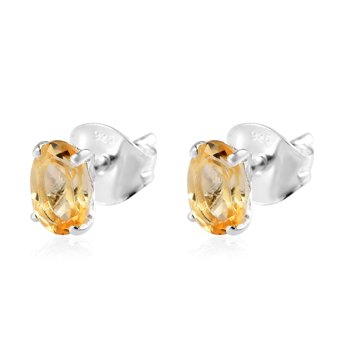 Citrin Ohrringe, 925 Silber ca. 0,92 ct