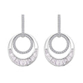 Weiße Zirkonia-Ohrringe, reines Messing ca. 6.39 ct
