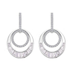 Weiße Zirkonia-Ohrringe, reines Messing ca. 6.39 ct