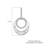 Weiße Zirkonia-Ohrringe, reines Messing ca. 6.39 ct
