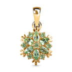 Merelani Mint-Granat Anhänger, 925 Silber Gelbgold Vermeil ca. 0.82 ct