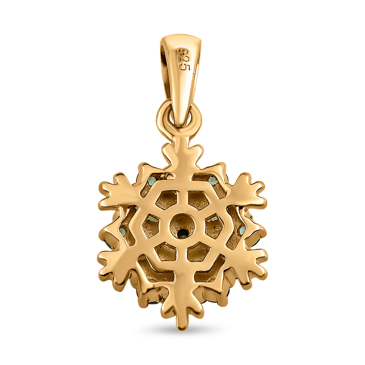 Merelani Mint-Granat Anhänger, 925 Silber Gelbgold Vermeil ca. 0.82 ct