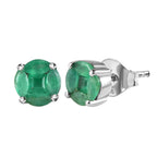 Kagem sambische Smaragd Ohrringe, 925 Silber platiniert ca. 0.69 ct