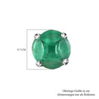 Kagem sambische Smaragd Ohrringe, 925 Silber platiniert ca. 0.69 ct