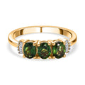 Natürlicher Chrom Turmalin und weißer Diamant-Ring - 1,03 ct.