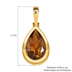 Champagner Triplett Quarz Anhänger, 925 Silber vergoldet ca. 3.16 ct