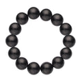 Flexibles, rundes Schungit-Perlen-Armband, 18cm - 204,80 ct.