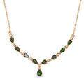 Natürliche Chrom Turmalin und Zirkon-Halskette - 3,74 ct.