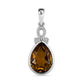 Champagner Triplett Quarz und Zirkon-Anhänger - 5,53 ct.