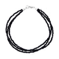 Schwarzes Spinell-Armband, 19 cm - 35 ct.