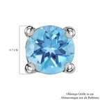 Himmelblaue Topas Ohrringe, 925 Silber ca. 2,08 ct