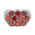 Roter Zirkonia Ring, 316L Edelstahl (Größe 16.00) ca. 2.00 ct