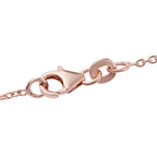 Rose De France Amethyst Collier, ca. 45 cm, 925 Silber Roségold Vermeil ca. 3.82 ct