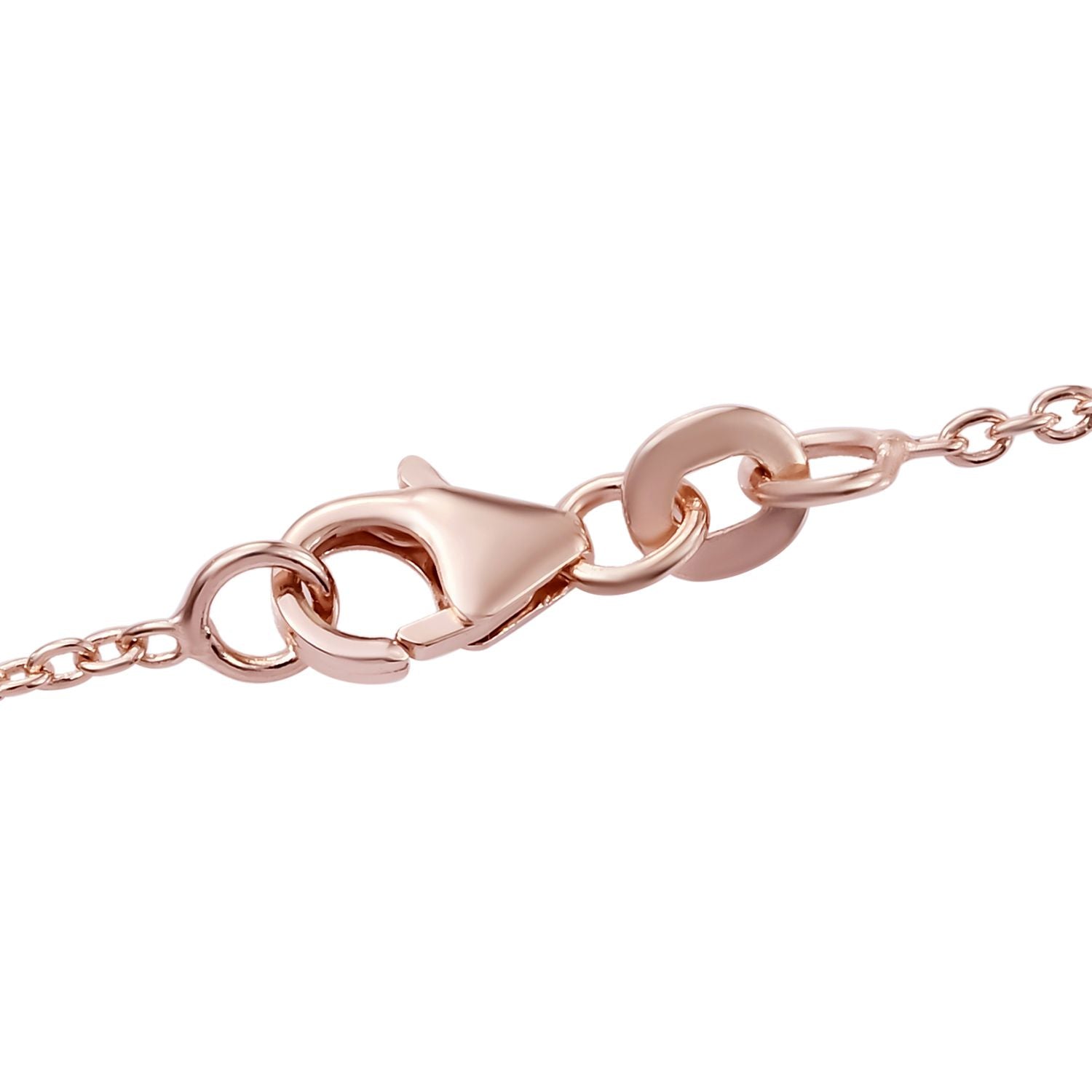 Rose De France Amethyst Collier, ca. 45 cm, 925 Silber Roségold Vermeil ca. 3.82 ct