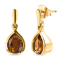 Champagner Triplett Quarz-Ohrhänger - 3,65 ct.