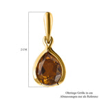 Champagner Triplette Quarz Ohrringe, 925 Silber vergoldet ca. 3.65 ct