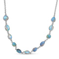 Natürliche, äthiopische Welo Opal-Halskette, 45 cm - 3,34 ct.