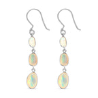 Natürliche, äthiopische Welo Opal Ohrringe, 925 Silber ca. 2.64 ct