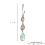 Natürliche, äthiopische Welo Opal Ohrringe, 925 Silber ca. 2.64 ct