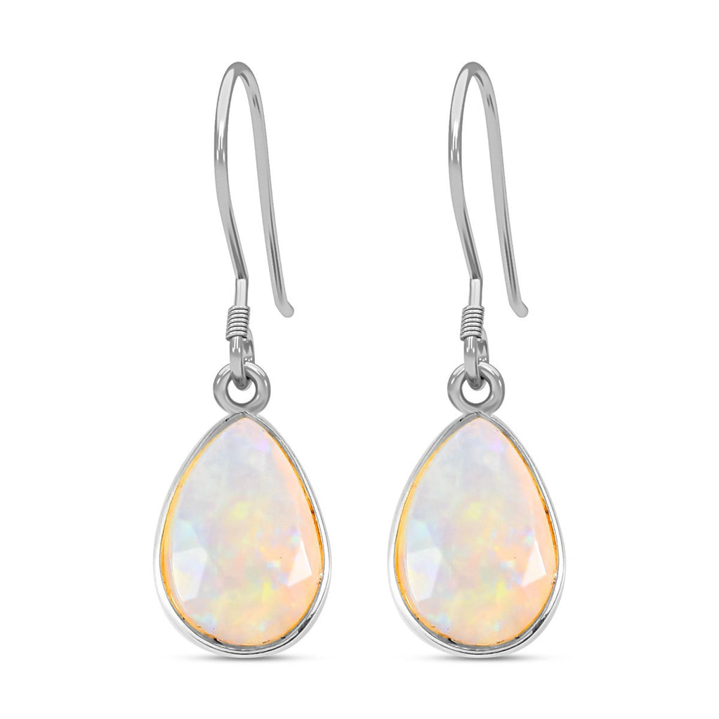 Natürliche, äthiopische Welo Opal Ohrringe, 925 Silber ca. 2.75 ct