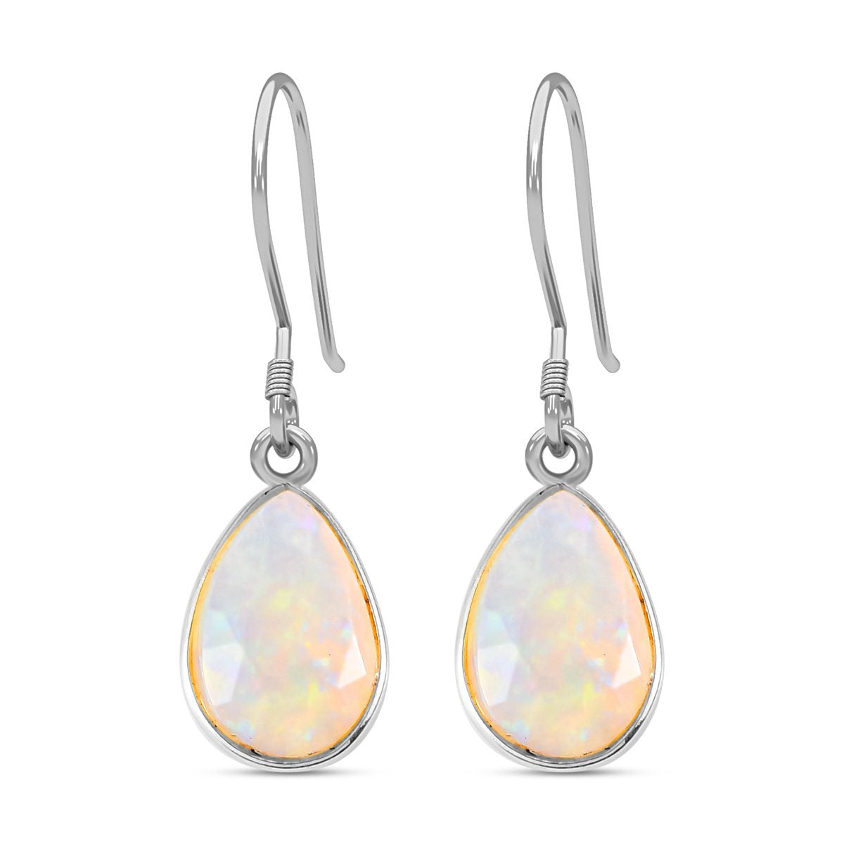 Natürliche, äthiopische Welo Opal Ohrringe, 925 Silber ca. 2.75 ct