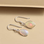 Natürliche, äthiopische Welo Opal Ohrringe, 925 Silber ca. 2.75 ct