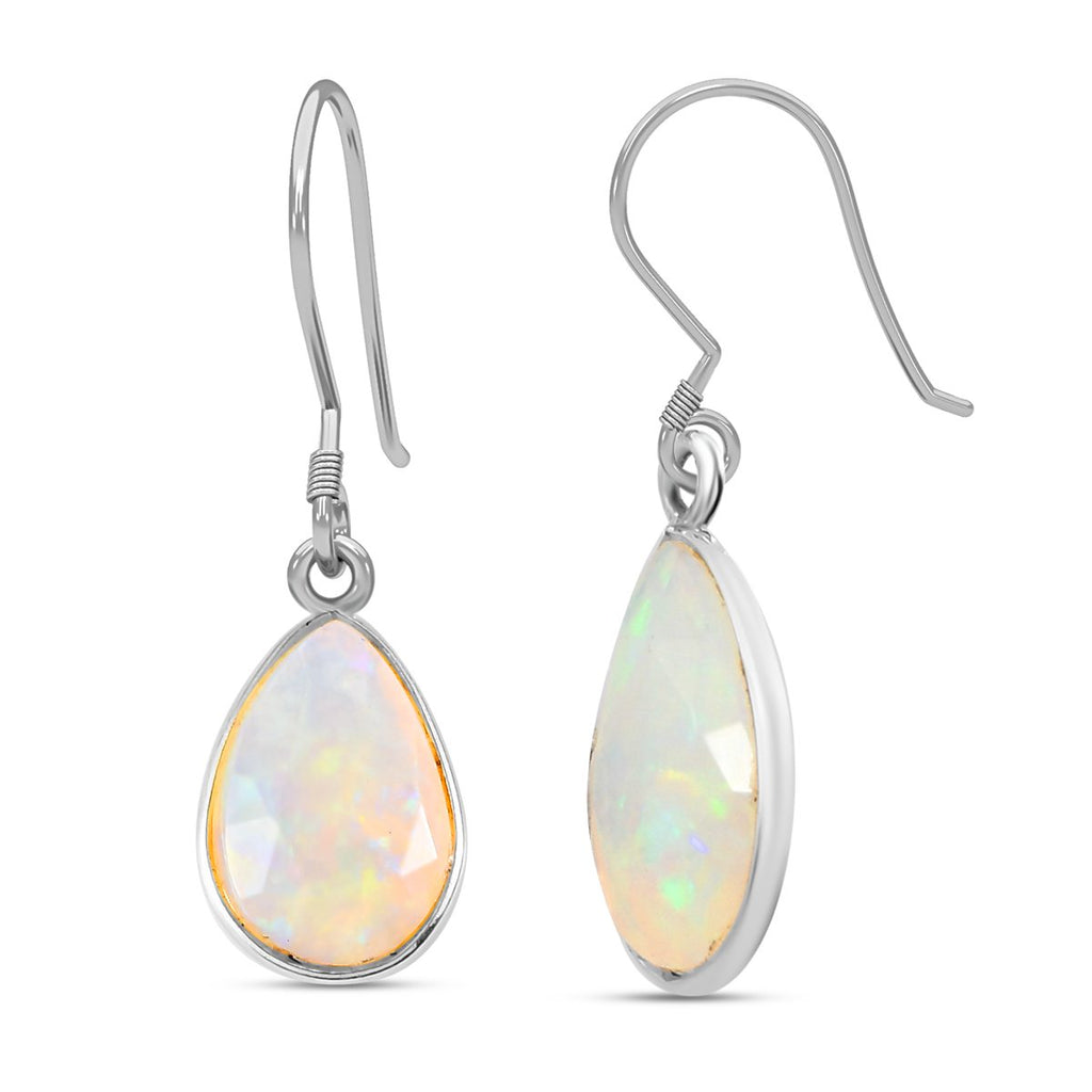 Natürliche, äthiopische Welo Opal Ohrringe, 925 Silber ca. 2.75 ct