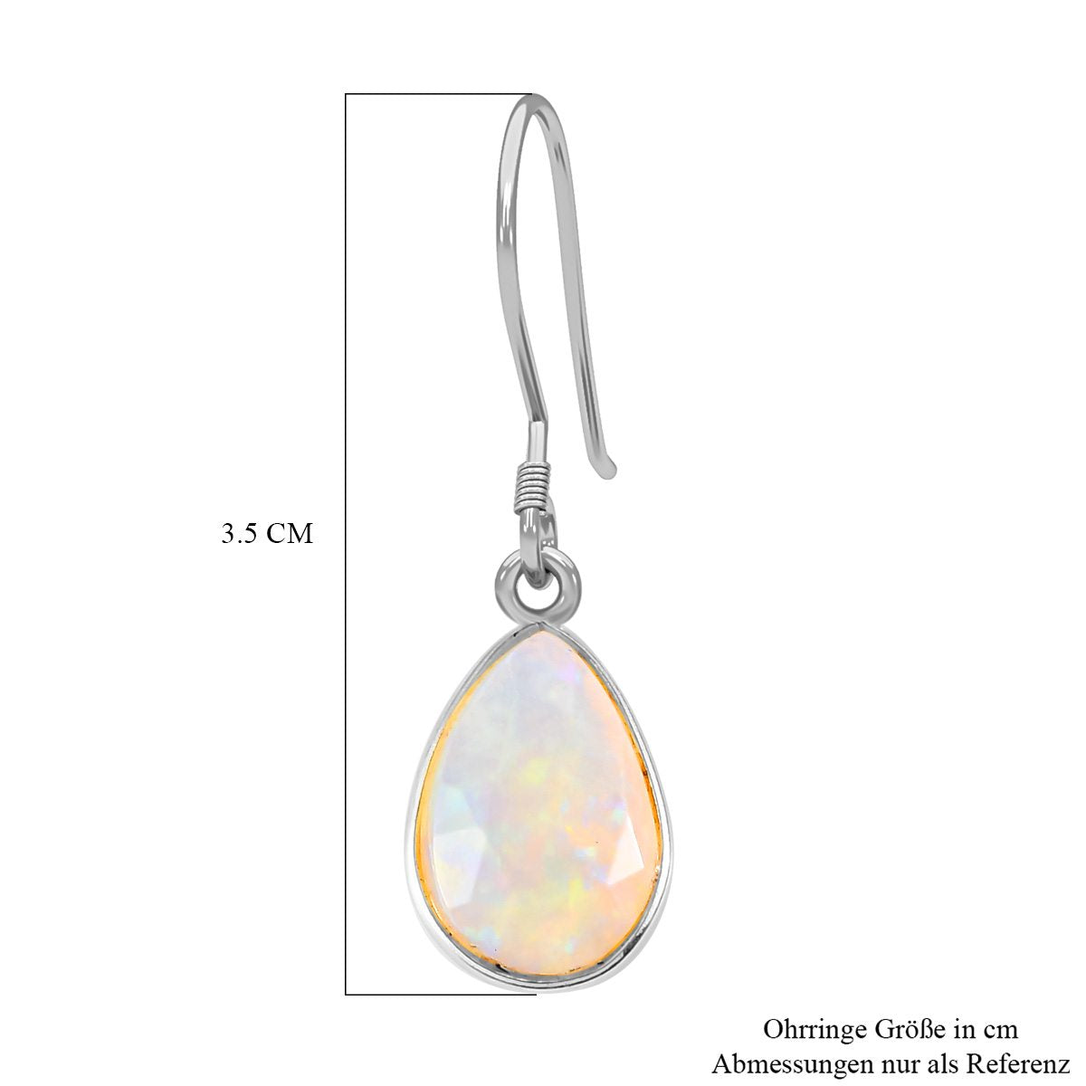 Natürliche, äthiopische Welo Opal Ohrringe, 925 Silber ca. 2.75 ct