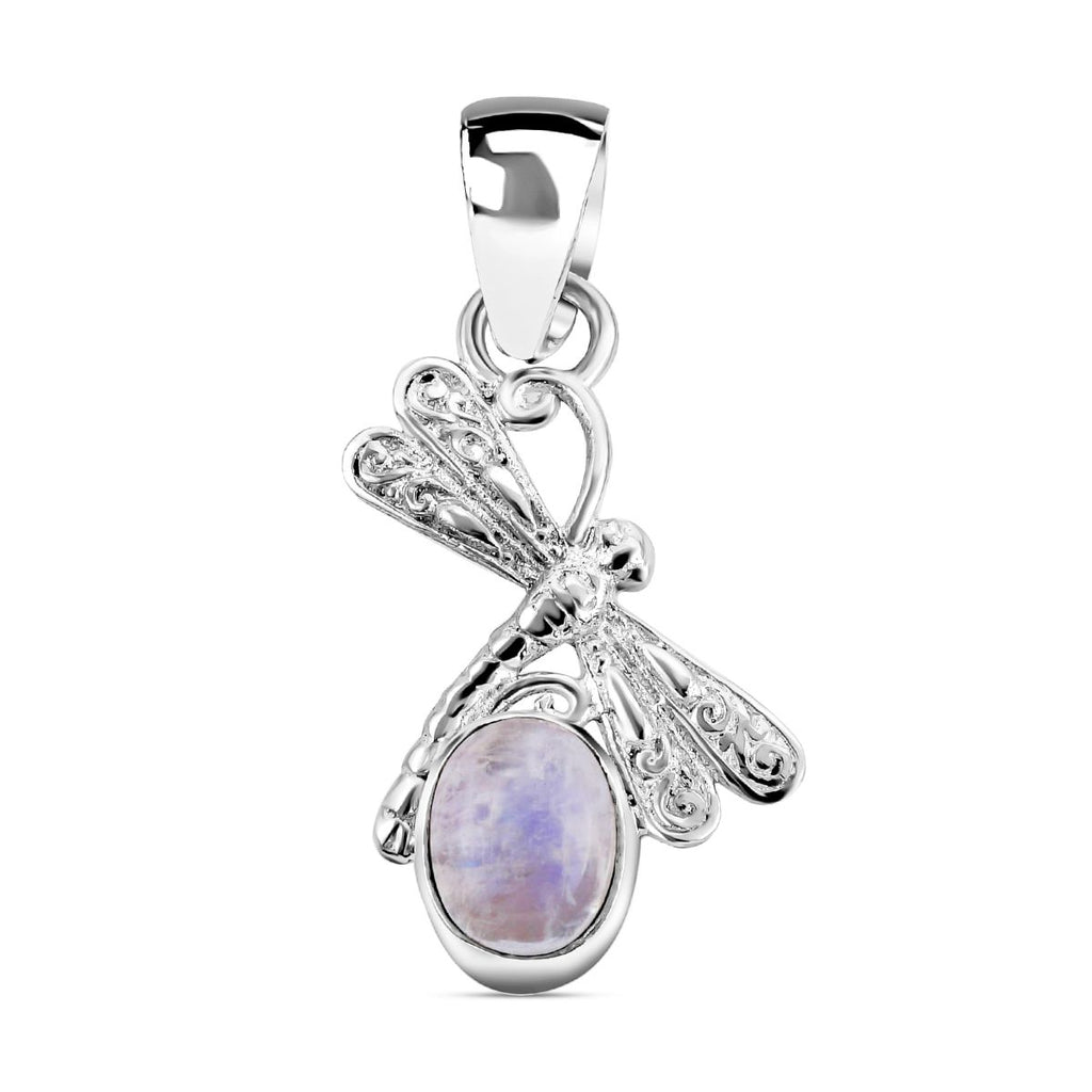 Royal Bali - Regenbogen Mondstein Anhänger, 925 Silber ca. 1.40 ct