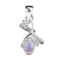 Royal Bali - Regenbogen Mondstein Anhänger, 925 Silber ca. 1.40 ct