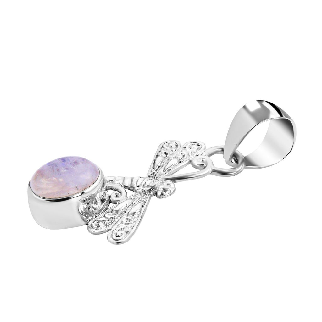 Royal Bali - Regenbogen Mondstein Anhänger, 925 Silber ca. 1.40 ct