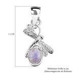Royal Bali - Regenbogen Mondstein Anhänger, 925 Silber ca. 1.40 ct