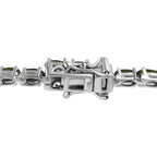 Natürliches Chromdiopsid Armband, ca. 20 cm, 925 Silber platiniert ca. 8,89 ct