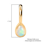 Natürliche, äthiopische Welo Opal Ohrringe, 925 Silber vergoldet ca. 0.94 ct