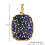 Masoala Saphir (Fissure gefüllt) Anhänger, 925 Silber vergoldet ca. 8.05 ct