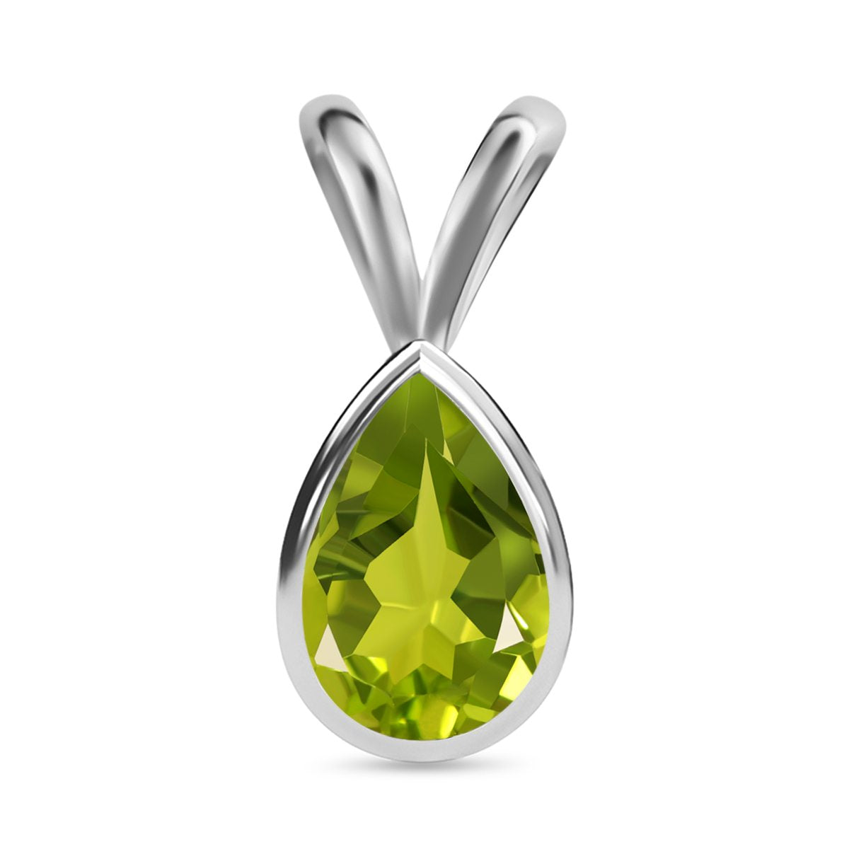 Natürlicher Peridot-Anhänger, 925 Silber ca. 1.36 ct