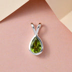 Natürlicher Peridot-Anhänger, 925 Silber ca. 1.36 ct