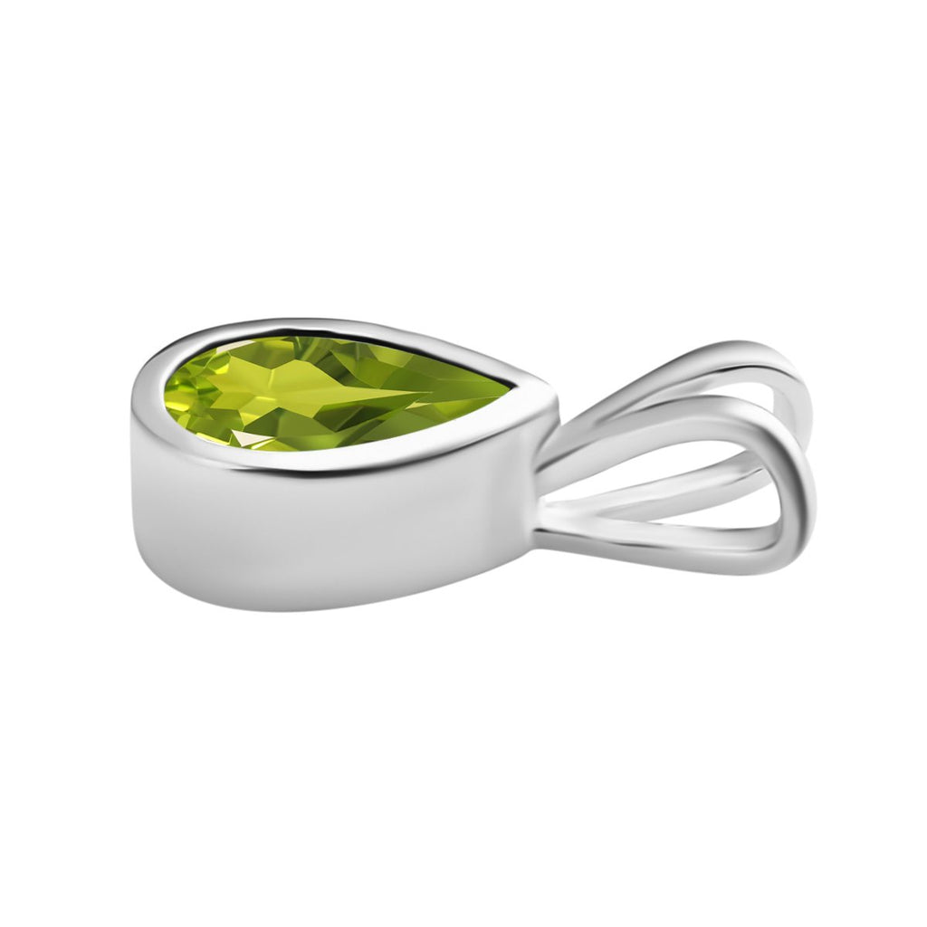 Natürlicher Peridot-Anhänger, 925 Silber ca. 1.36 ct