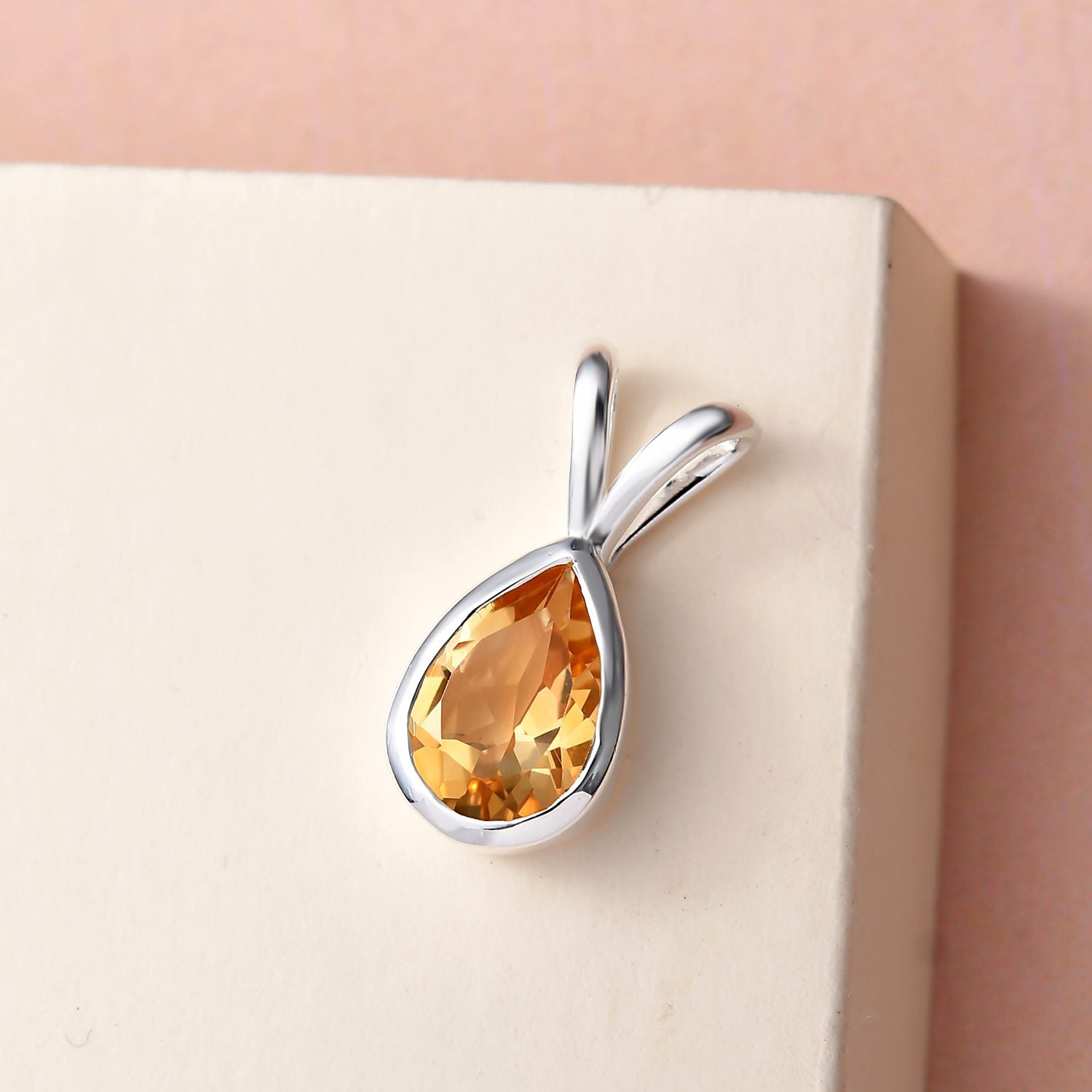 Citrin-Anhänger, 925 Silber ca. 1,24 ct
